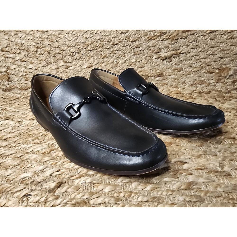 Kenneth Cole Collin Bit Loafer Dress Shoes Size 9.5 Black Leather New York